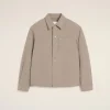 Outlet Beige Canvas Padded Ami de Coeur Overshirt Coats & Jackets | Ami De Coeur