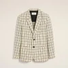 Flash Sale Beige Checked Wool Semi-Lined Jacket Tailoring | Coats & Jackets