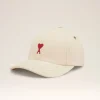 Best Sale Beige Cotton Ami de Coeur Embroidery Cap Women Caps | Ami De Coeur
