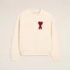 Sale Beige Cotton Ami de Coeur Patch Sweatshirt Women Ami De Coeur | Sweatshirts & Hoodies