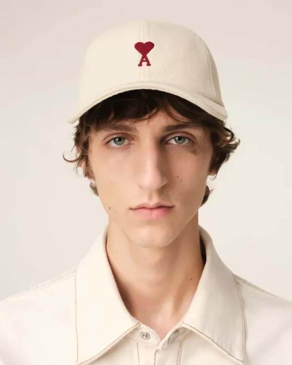 Best Sale Beige Cotton Ami de Coeur Embroidery Cap Women Caps | Ami De Coeur