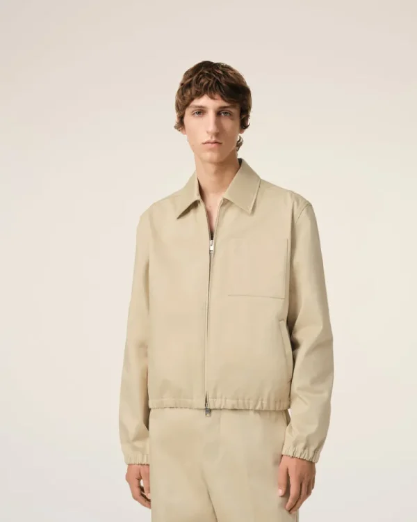 Store Beige Cotton Ami de Coeur Zipped Jacket Coats & Jackets | Ami De Coeur