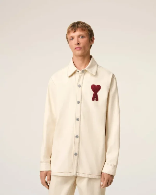 Hot Beige Cotton Ami de Coeur Overshirt Denim | Ami De Coeur