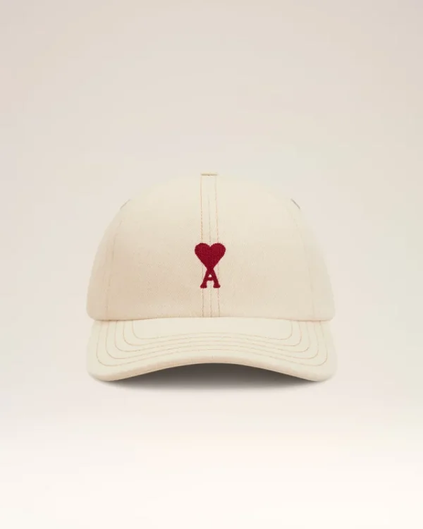 Best Sale Beige Cotton Ami de Coeur Embroidery Cap Women Caps | Ami De Coeur