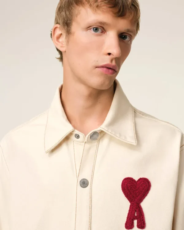 Hot Beige Cotton Ami de Coeur Overshirt Denim | Ami De Coeur