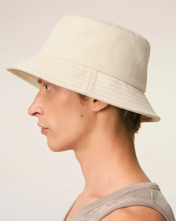 Hot Beige Cotton Ami de Coeur Embroidery Bucket Hat Women Hats & Beanies | Ami De Coeur