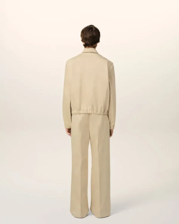 Store Beige Cotton Ami de Coeur Zipped Jacket Coats & Jackets | Ami De Coeur