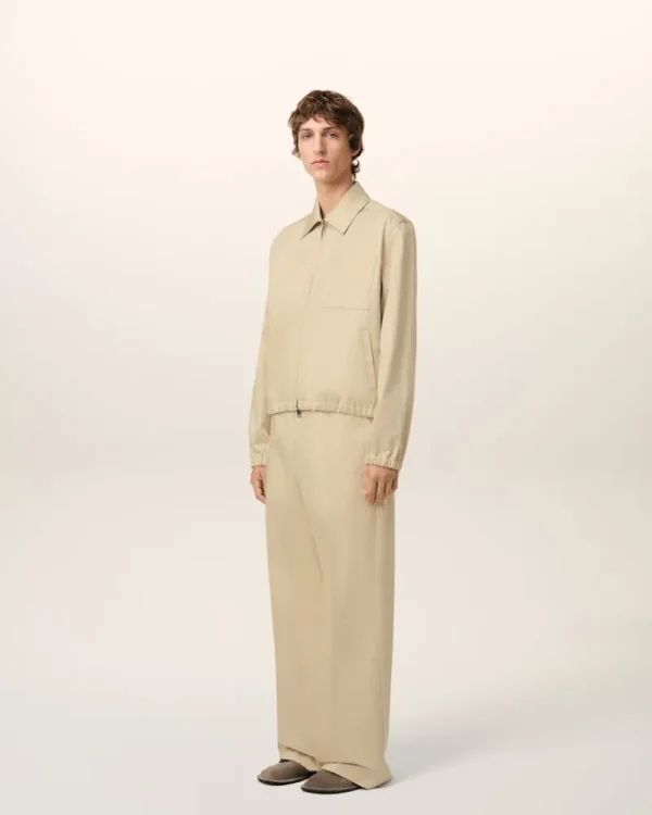 Store Beige Cotton Ami de Coeur Zipped Jacket Coats & Jackets | Ami De Coeur