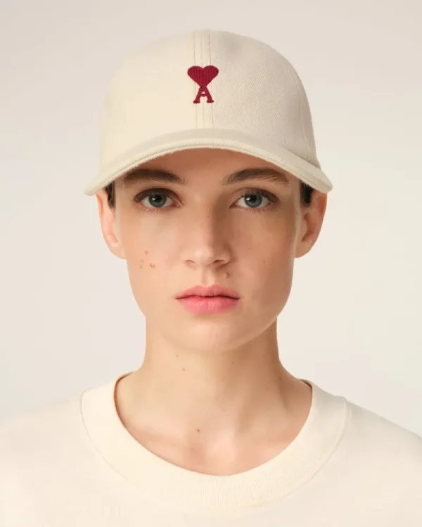 Best Sale Beige Cotton Ami de Coeur Embroidery Cap Women Caps | Ami De Coeur