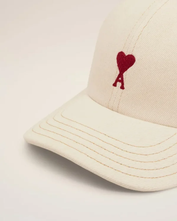 Best Sale Beige Cotton Ami de Coeur Embroidery Cap Women Caps | Ami De Coeur