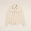 Cheap Beige Cotton Trucker Jacket Denim | Coats & Jackets