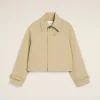 New Beige Cotton Buttoned Jacket Women Coats & Jackets
