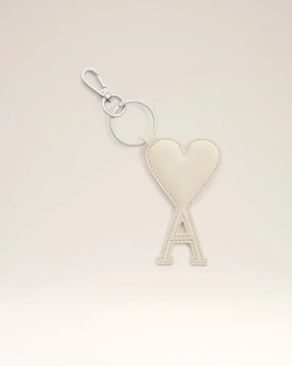 Online Beige Leather Ami de Coeur Keyring Women Ami De Coeur | Key Rings
