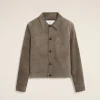Best Beige Leather Buttoned Jacket Coats & Jackets | Ami De Coeur