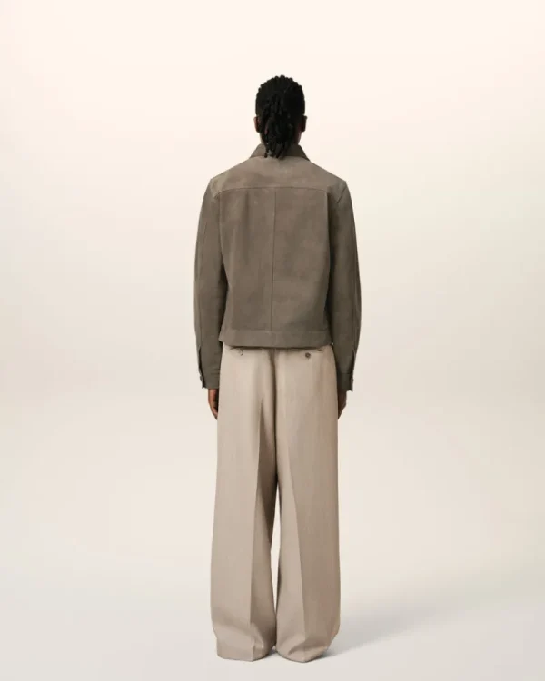 Best Beige Leather Buttoned Jacket Coats & Jackets | Ami De Coeur