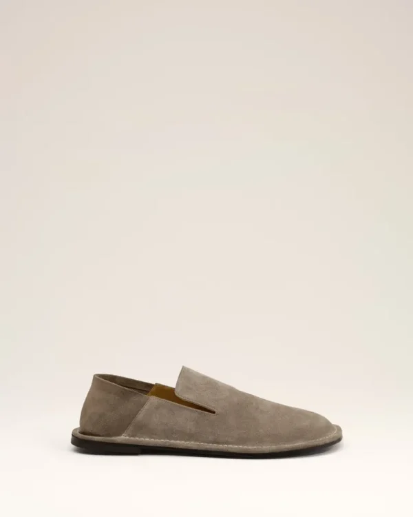 Cheap Beige Leather Midi Slippers Women Flats | Derbies & Loafers