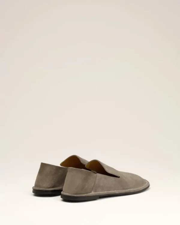 Cheap Beige Leather Midi Slippers Women Flats | Derbies & Loafers