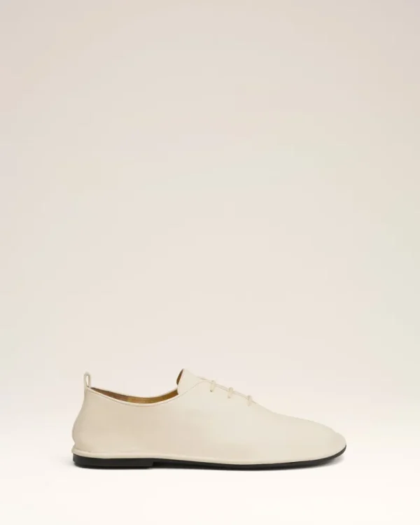 Cheap Beige Leather One Cut Shoes Women Flats | Tailoring