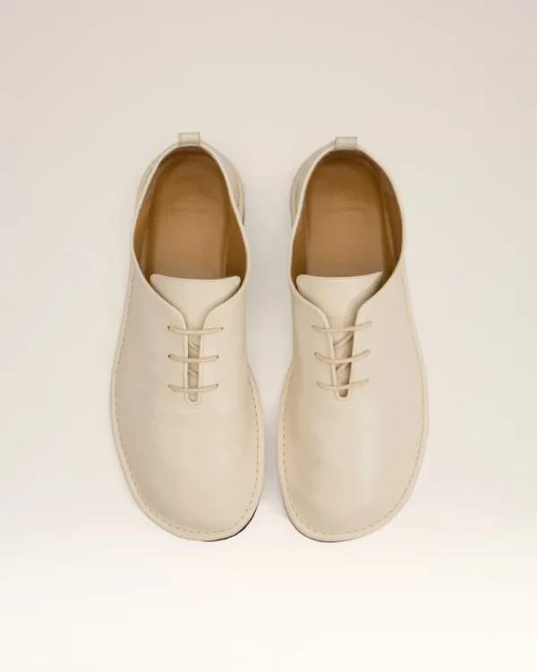 Cheap Beige Leather One Cut Shoes Women Flats | Tailoring