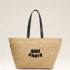 Best Beige Leather Rafia Tote Bag Women Tote Bags | Bags