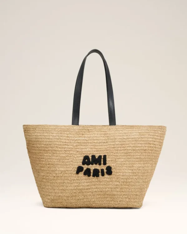 Best Beige Leather Rafia Tote Bag Women Tote Bags | Bags