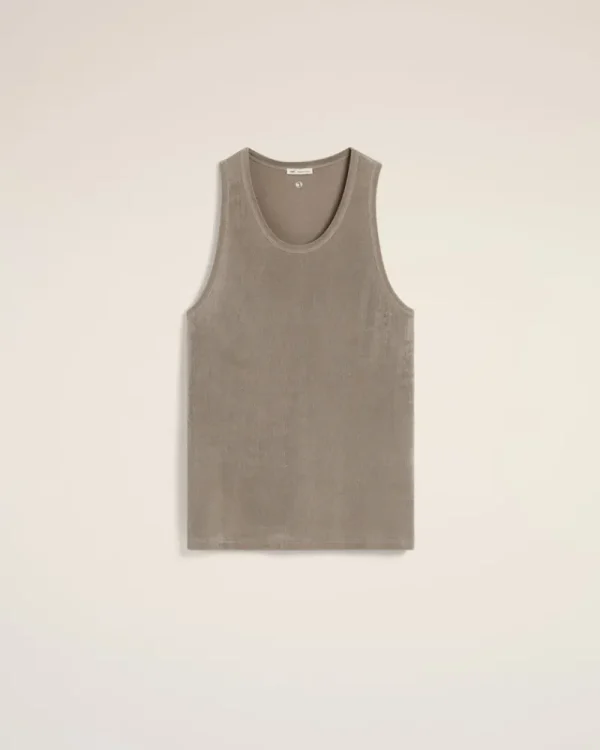 Discount Beige Light Shiny Rib Jersey Tanktop T-shirts & Polos