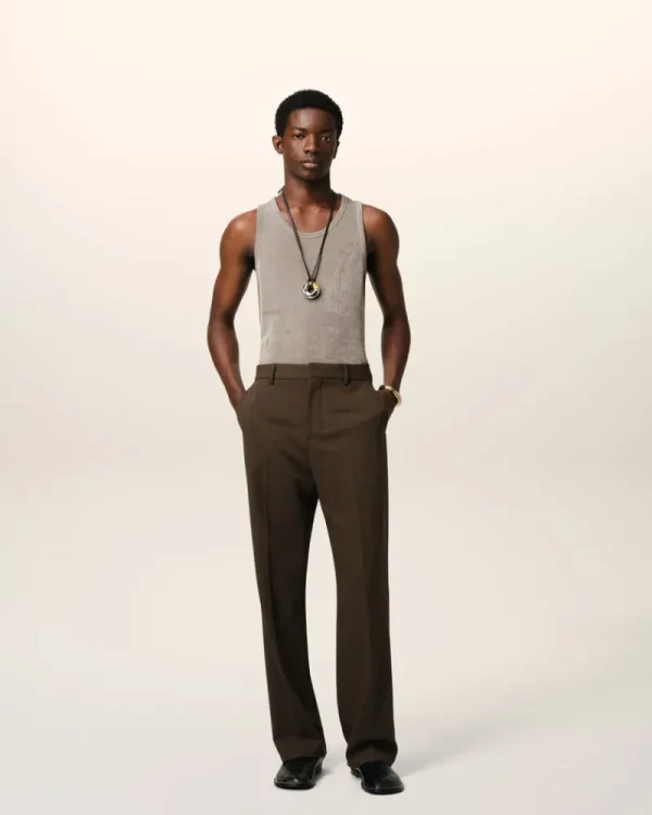 Discount Beige Light Shiny Rib Jersey Tanktop T-shirts & Polos