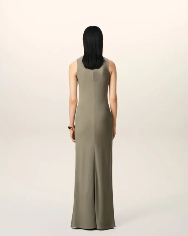 Discount Beige Long Straight Dress Women Dresses & Jumpsuits
