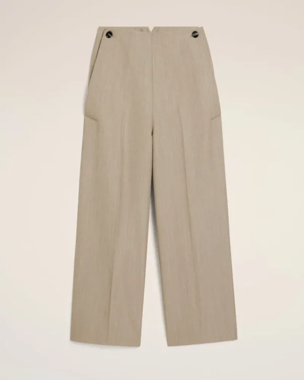 Cheap Beige New Wool Sailor Trousers Tailoring | Trousers
