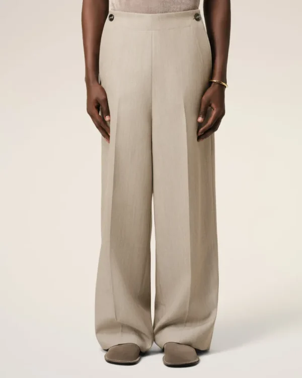Cheap Beige New Wool Sailor Trousers Tailoring | Trousers