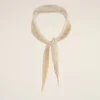 Best Sale Beige Pleated Diamond Shaped Scarf Women Scarves & Gloves | Tailoring
