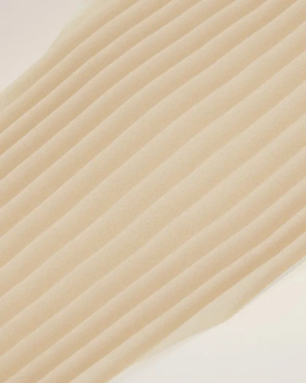 Best Sale Beige Pleated Diamond Shaped Scarf Women Scarves & Gloves | Tailoring
