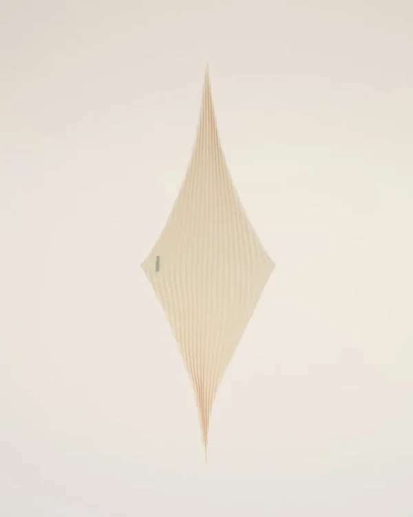 Best Sale Beige Pleated Diamond Shaped Scarf Women Scarves & Gloves | Tailoring