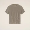 Hot Beige Shiny Jersey Short Sleeve T-Shirt Women T-shirts & Tops
