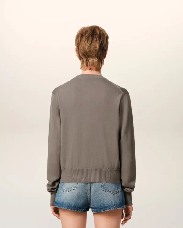 Hot Beige Wool Ami de Coeur Crew Neck Sweater Women Sweaters & Cardigans | Ami De Coeur