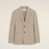 Flash Sale Beige Wool Back Slit Jacket Women Denim | Coats & Jackets