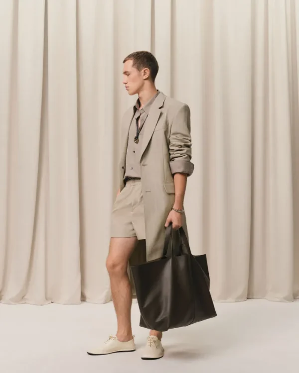 Flash Sale Beige Wool Back Slit Long Coat Coats & Jackets