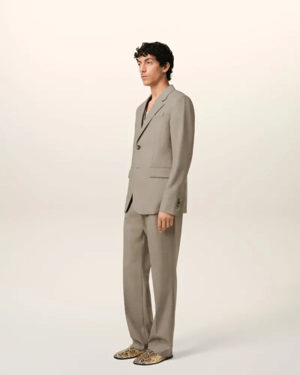 Discount Beige Wool Two Buttons Jacket Tailoring | Coats & Jackets