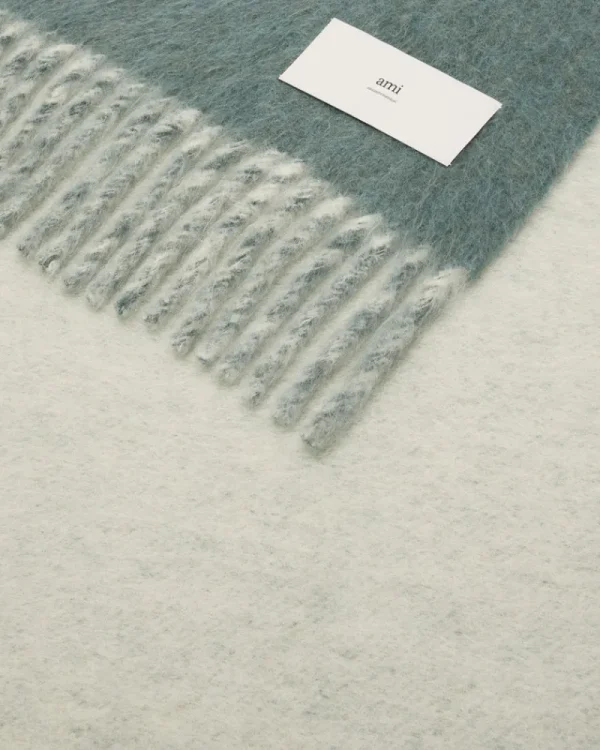 Outlet Bicolor Double-Sided Blanket With Ami Alexandre Mattiussi Tab Women Other Accessories | Ami De Coeur