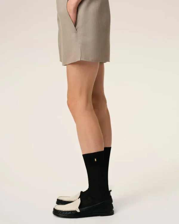 Cheap Black Cotton Ami de Coeur Plate Socks Women Socks | Ami De Coeur