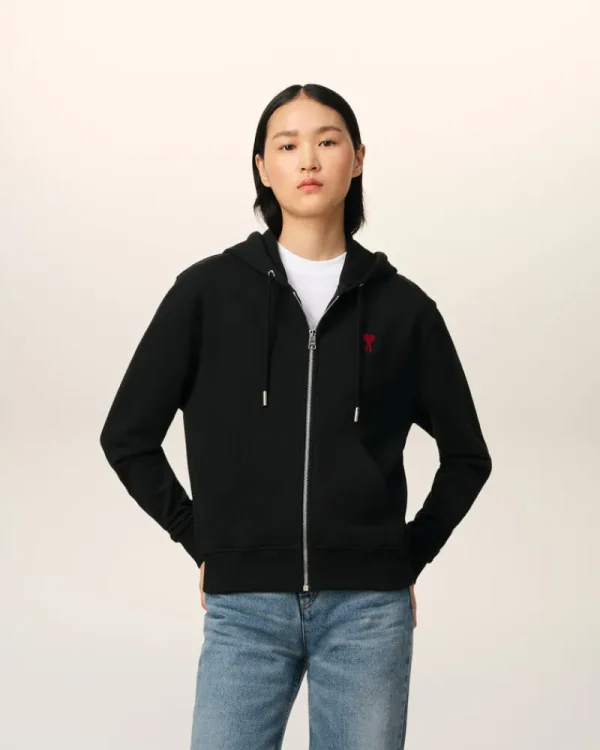Cheap Cotton Ami de Coeur Zipped Hoodie Women Sweatshirts & Hoodies | Ami De Coeur