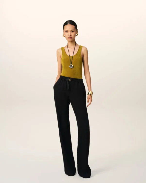 Fashion Flare Fit Elasticated Trousers Women Trousers