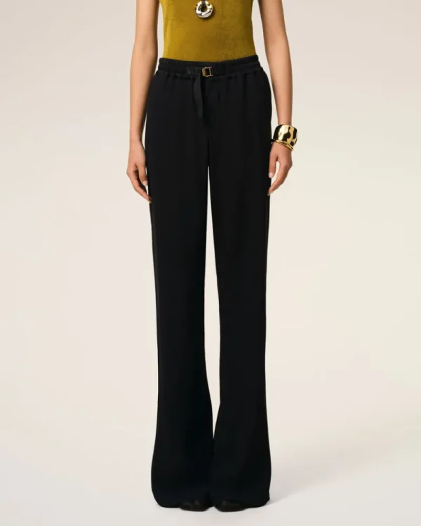 Fashion Flare Fit Elasticated Trousers Women Trousers