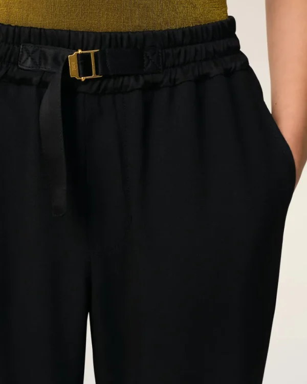Fashion Flare Fit Elasticated Trousers Women Trousers