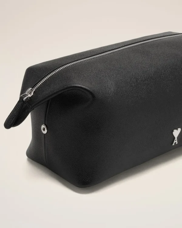 Discount Black Leather Paris Paris Toiletry Pouch Women Other Accessories | Small Leather Goods