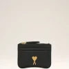 Shop Black Leather Zipped Card Holder Women Card Holders | Small Leather Goods