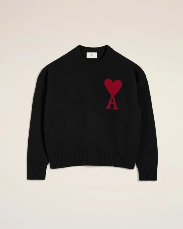 Cheap Black Wool Ami de Coeur Sweater Women Sweaters & Cardigans | Ami De Coeur