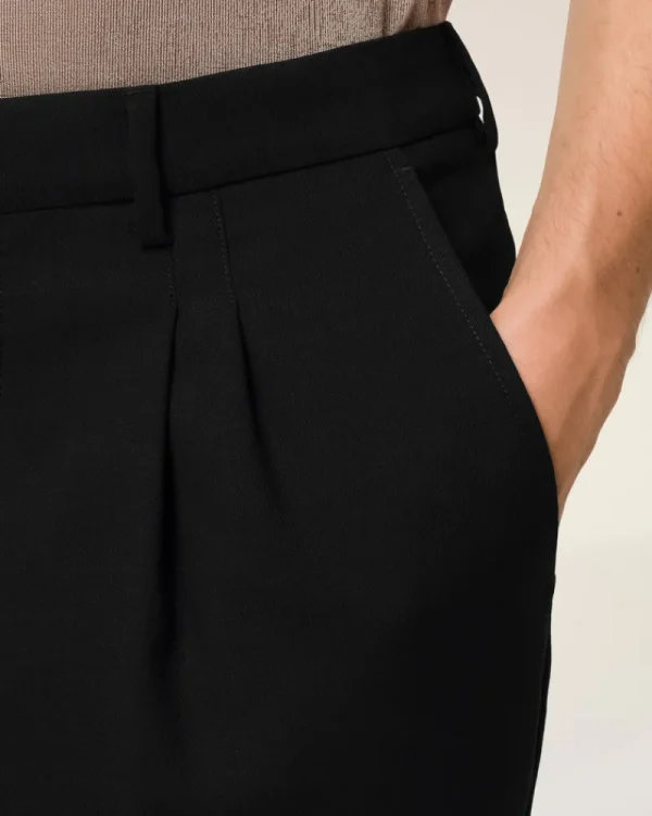 Fashion Wool Carrot Fit Trousers Trousers