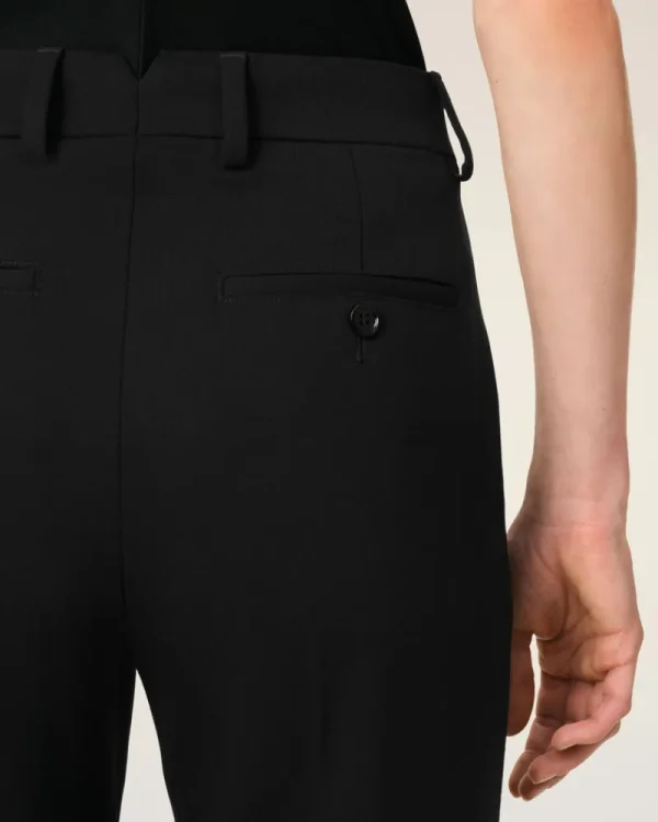 Fashion Wool Contrasted Straight Trousers Women Denim | Trousers