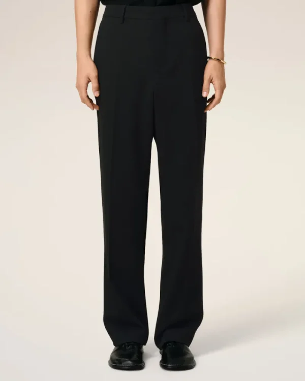 Cheap Wool Straight Fit Trousers Tailoring | Trousers